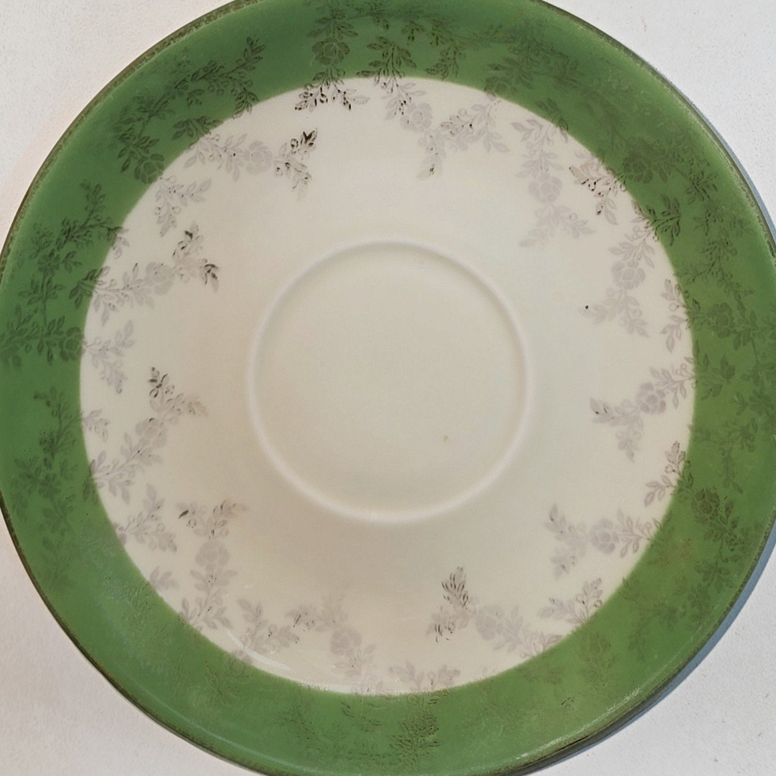 Vintage Arabia Finland Rosa schotel, groen en wit, Verzenden