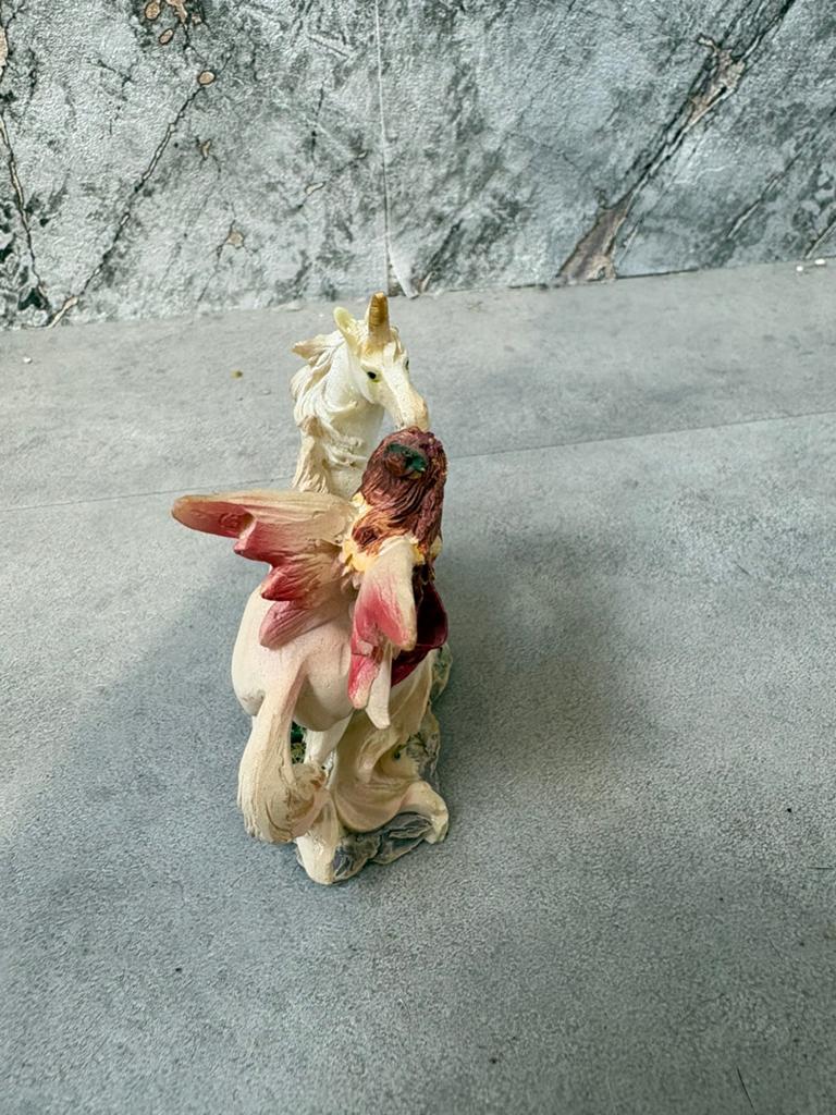 Unicorn en Elf Beeldje - Fantasy Decoratie, Antiek en Kunst, Ophalen, Overige onderwerpen, Minder dan 20 cm, Handgemaakt