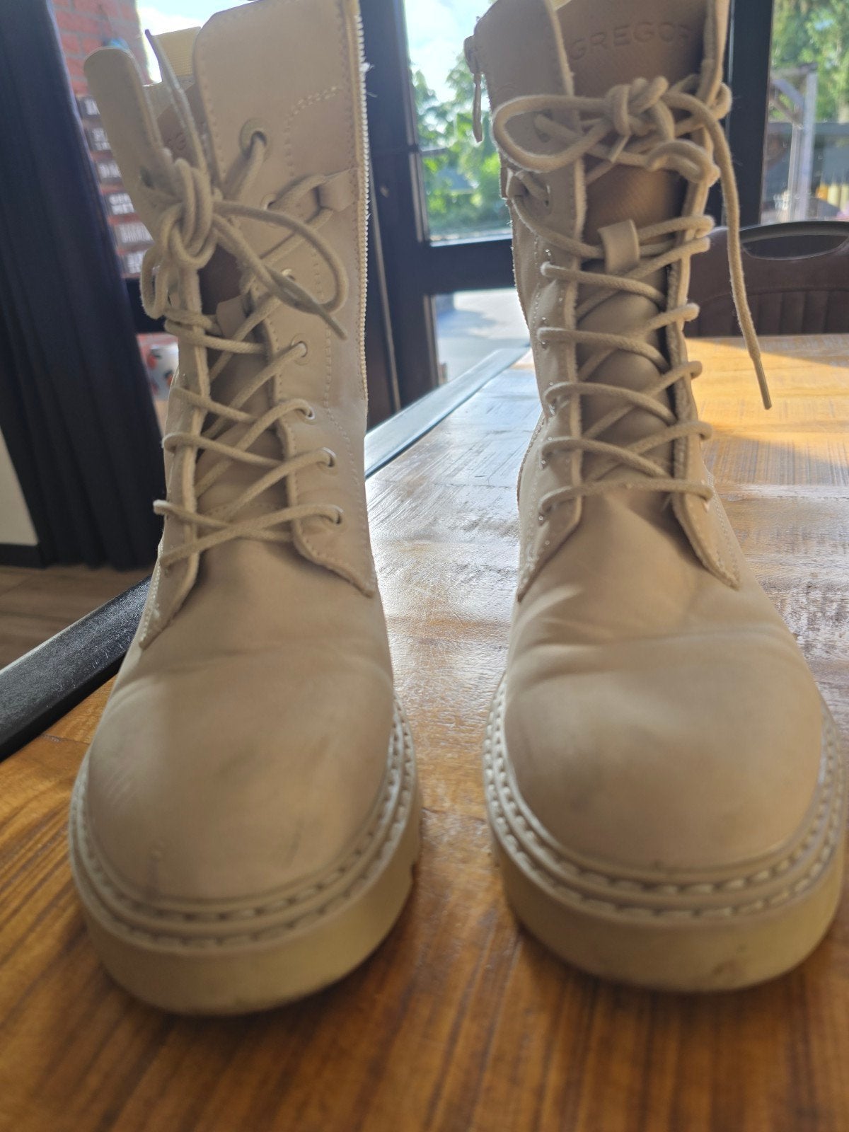 McGregor dames veterlaarzen - Beige maat 39, McGregor, Beige, Lage of Enkellaarzen, Ophalen of Verzenden