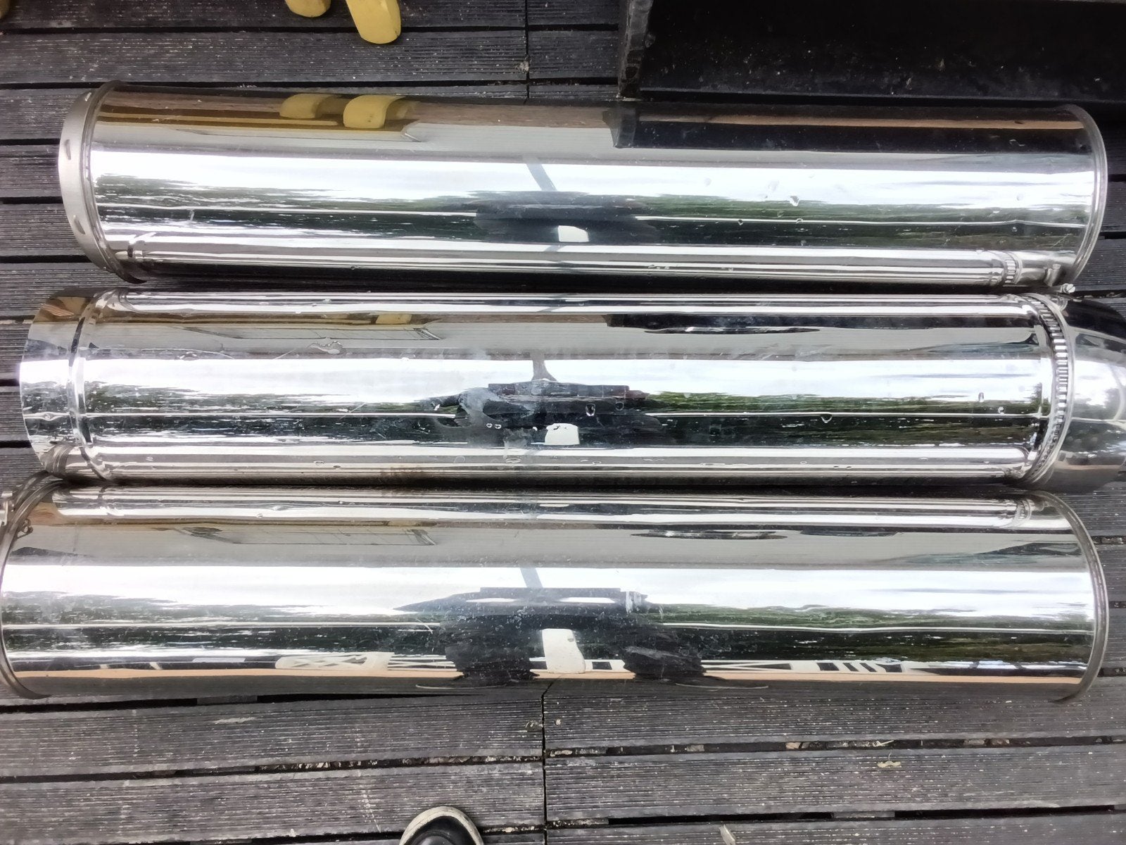 Dubbelwandige kachelpijpen 3 x 1m. 150mm binnenpijp x 121mm, Huis en Inrichting, Kachels, Ophalen, Hout, Inbouw, Houtkachel