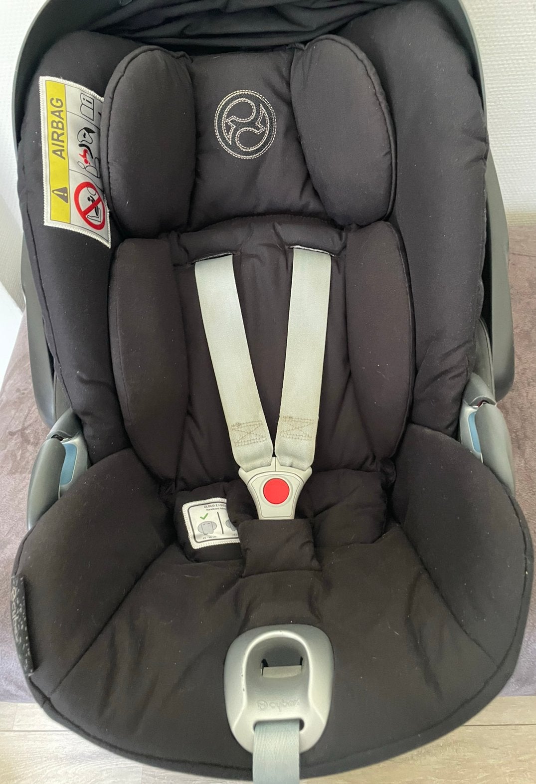 Cybex cloud z i-size (kleur: deep black), Autogordel of Isofix, Gebruikt, 0 t/m 13 kg, Ophalen