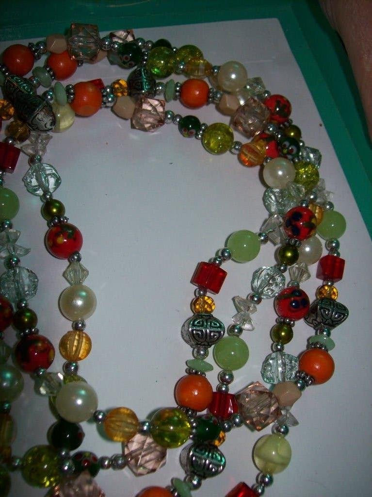 Ketting Mooie Stenen Kristal Vrolijke tinten Lang model, Overige kleuren, Nieuw, Steen of Mineraal, Met edelsteen