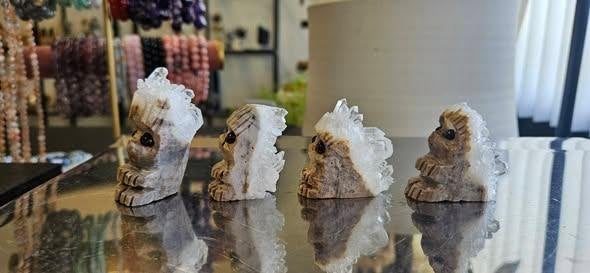 bergkristal cluster egeletjes, Ophalen of Verzenden