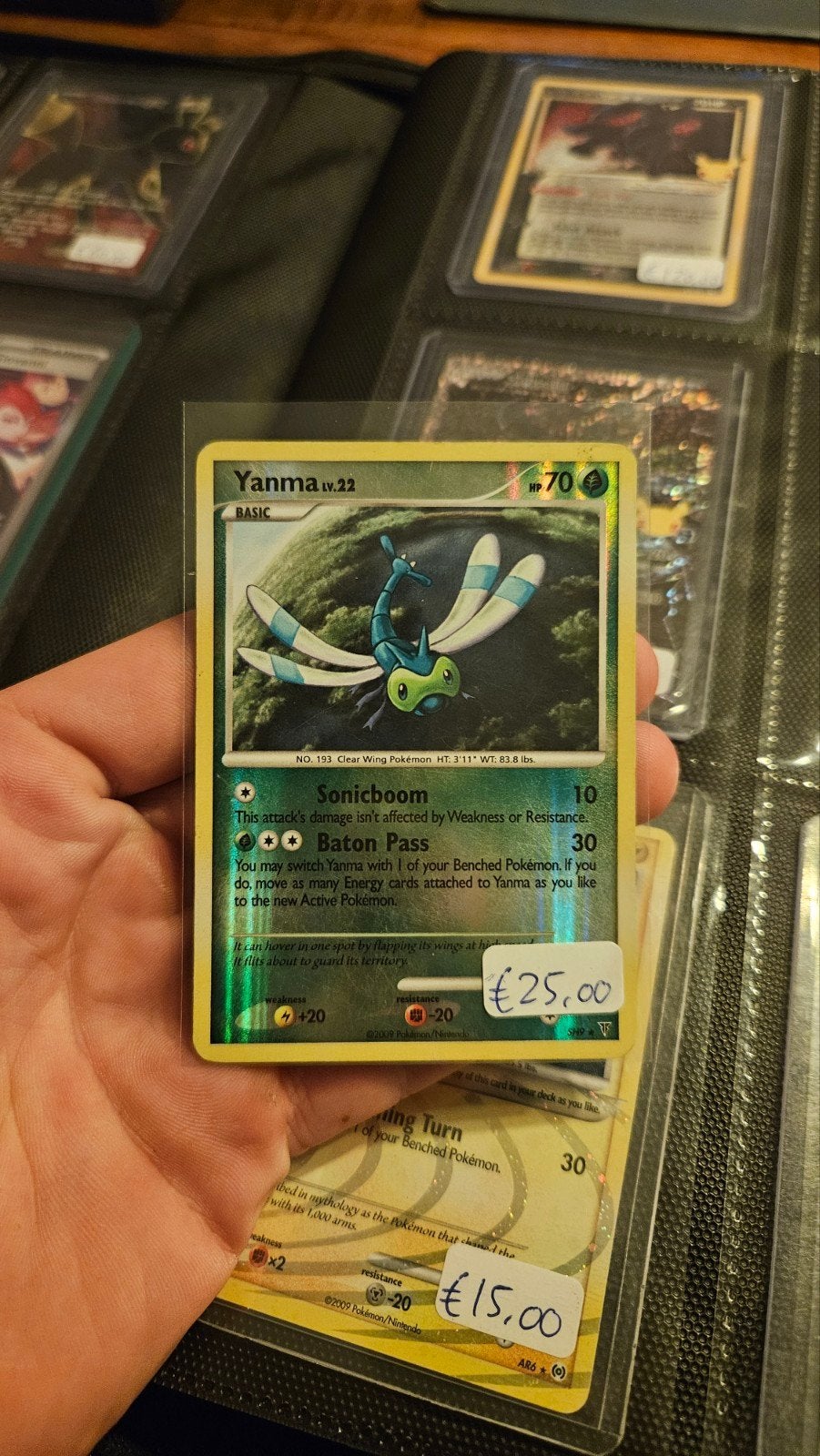 Shiny Yanma Reverse Holo Pokemonkaart!, Ophalen of Verzenden, Zo goed als nieuw