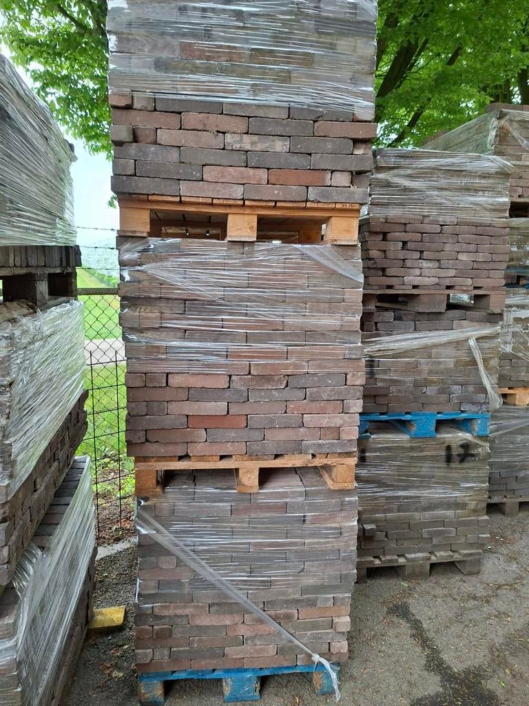 Gebakken waaltjes rood genuanceerd 30m2, Tuin en Terras, Ophalen, Gebruikt, Keramiek, Klinkers
