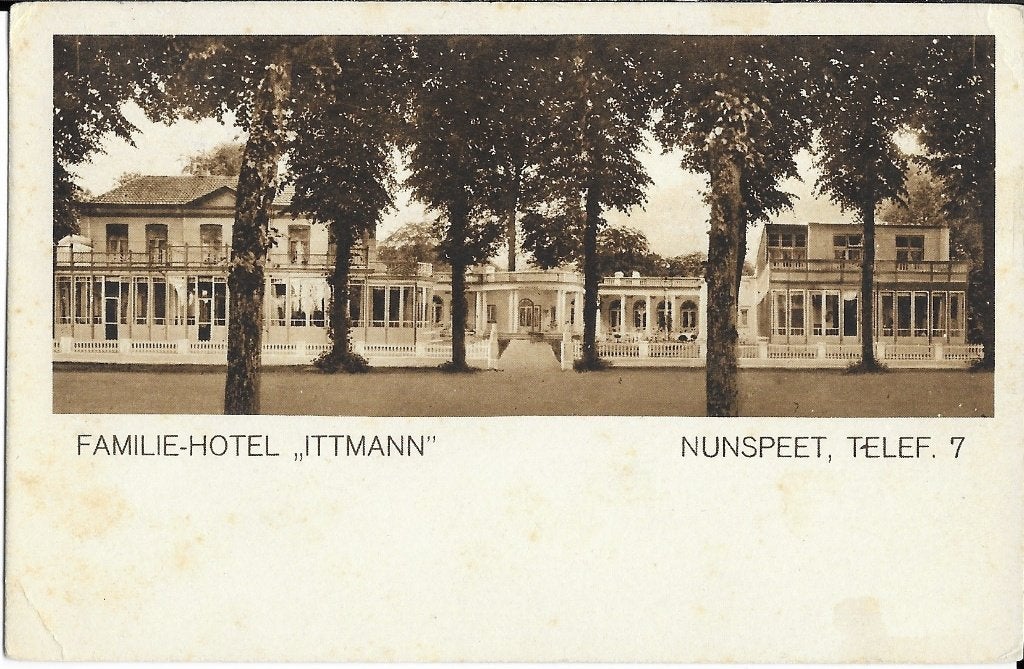 Nunspeet, Familie Hotel Ittmann, Verzenden, 1920 tot 1940, Gelopen, Gelderland
