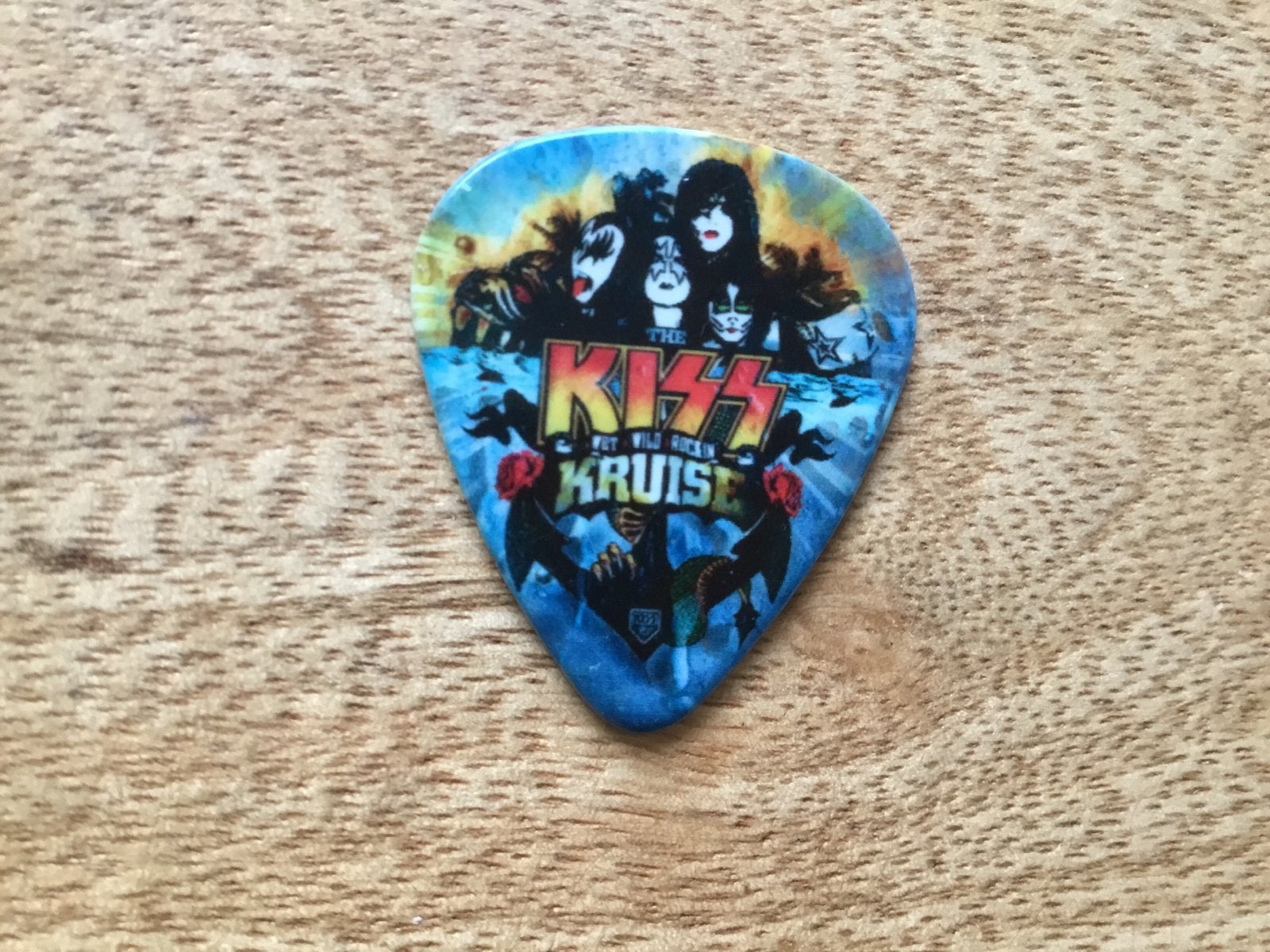 KISS Kruise 2011 gitaar plectrum - zeldzaam verzamelobject, Verzamelen, Ophalen of Verzenden, Zo goed als nieuw, Instrument of Toebehoren