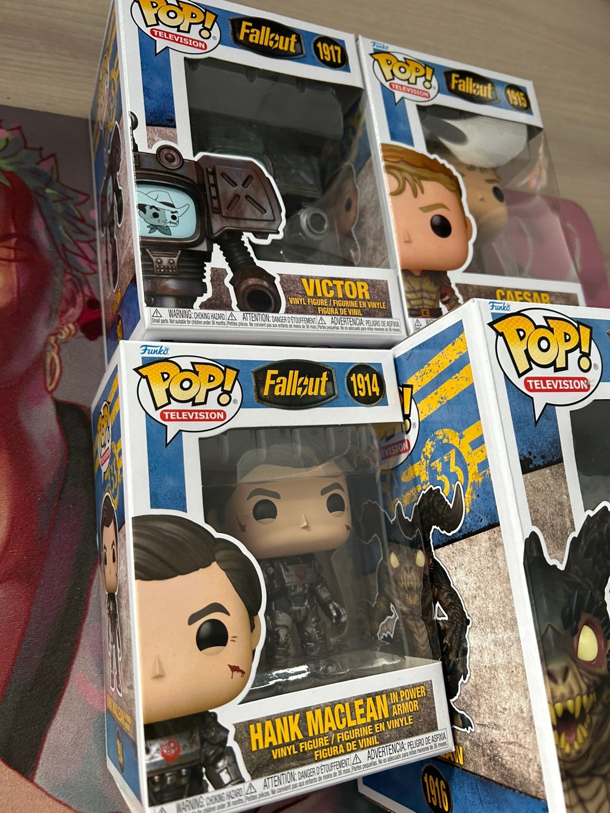 Funko Pop Fallout Victor, Caesar, Hank MacLean & Deathclaw, Verzamelen, Poppetjes en Figuurtjes, Ophalen of Verzenden, Funko europe