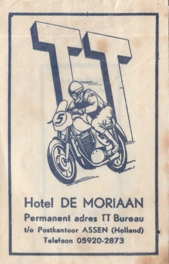 TT Assen - hotel De Moriaan - TT Bureau - t/o postkantoor, Ophalen of Verzenden