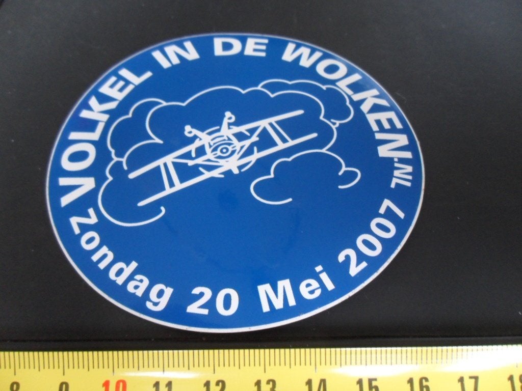 sticker zondag 20 mei 2007 VOLKEL IN DE WOLKEN *, Verzamelen, Ophalen of Verzenden, Zo goed als nieuw
