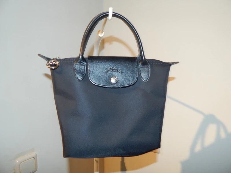 Longchamp zwarte handtas leren details Als Nieuw, Verzenden, Zo goed als nieuw, Zwart, Handtas