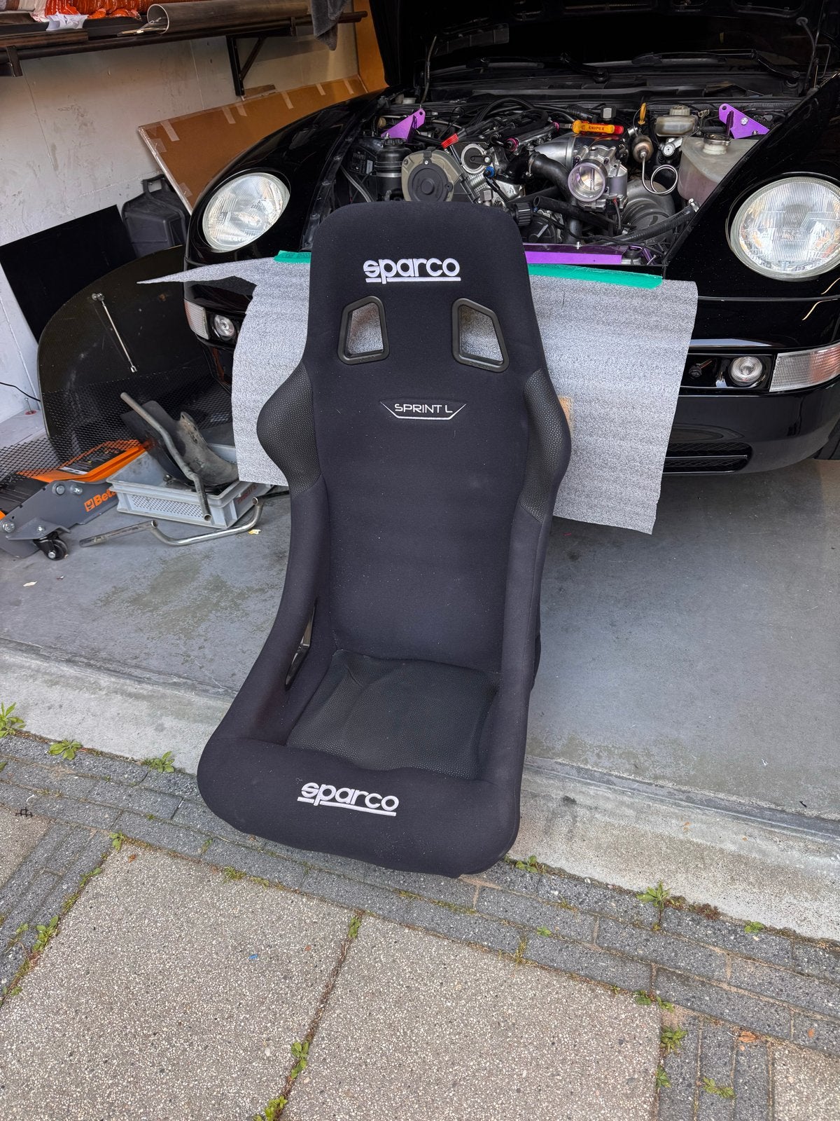 2x Sparco Sprint L racestoel - Zwart, Ophalen, Gebruikt, Universele onderdelen