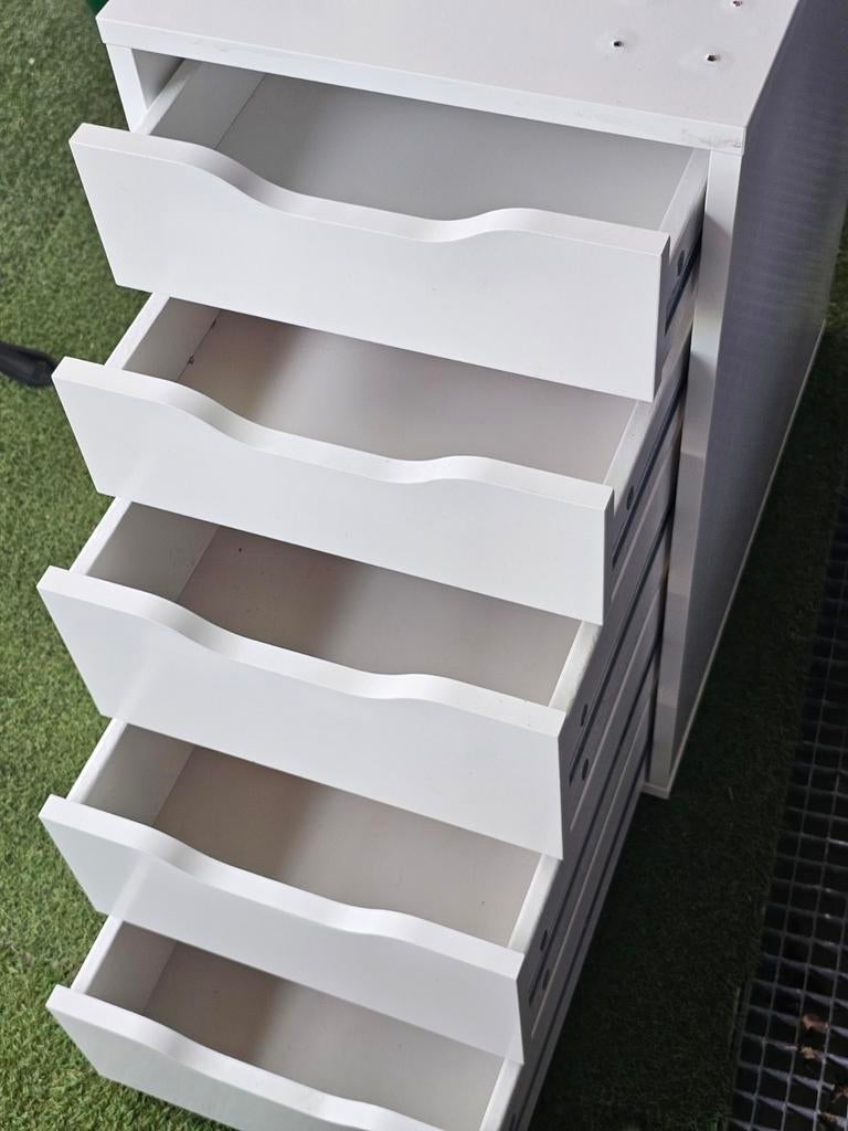 IKEA Alex ladeblok wit 5 lades, Huis en Inrichting, Kasten | Ladekasten, Ophalen, Minder dan 50 cm, 5 laden of meer, Minder dan 100 cm
