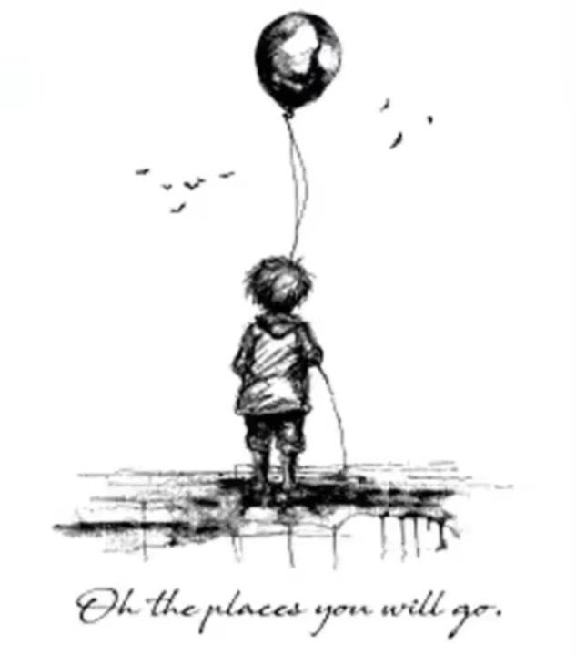 st. ANDY SKINNER stempel 'Oh the places you will go', Verzenden, Nieuw, Clearstamp