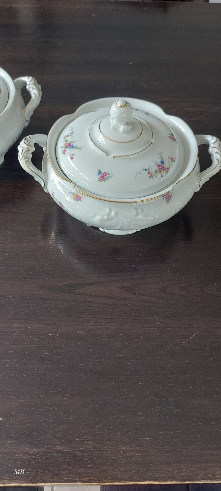 Prachtige dekschaal met bloemendecor (licht beschadigd), Ophalen