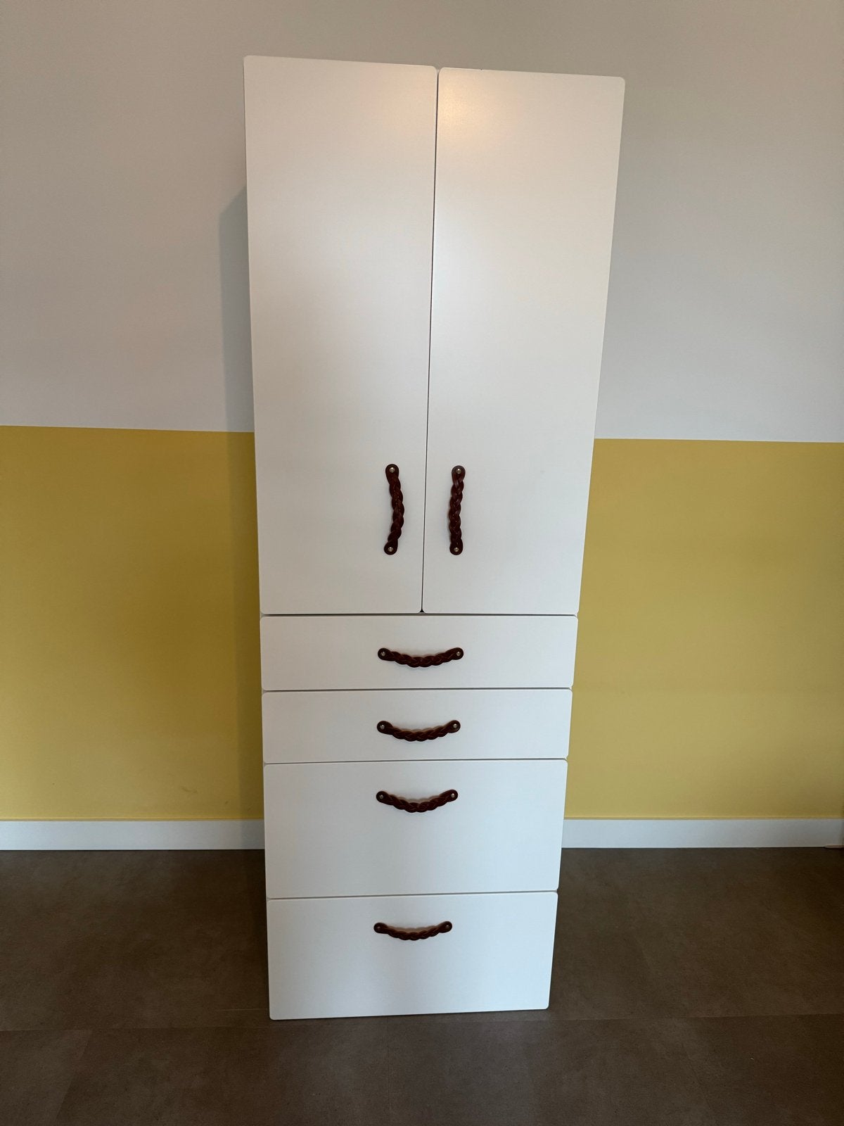 IKEA Platsa kast met lades, deurtjes roede en lederen grepen, Ophalen