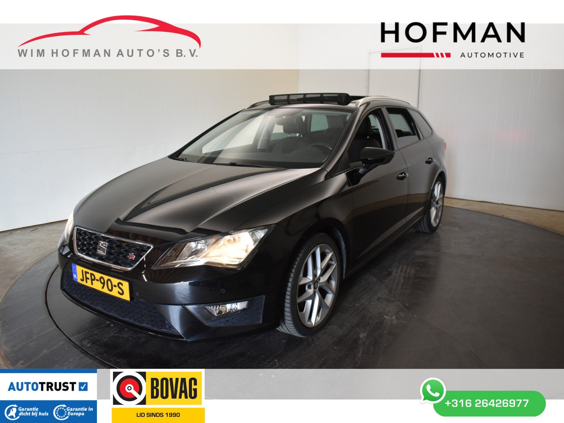 SEAT Leon ST 1.4 TSI ACT FR 150PK Panodak Dynamic Connect, Auto's, Gebruikt, 4 cilinders, Leon, Zwart