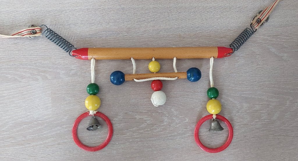 Vintage Houten Babygym met Belletjes, Ophalen, Gebruikt, Babygym, Met geluid