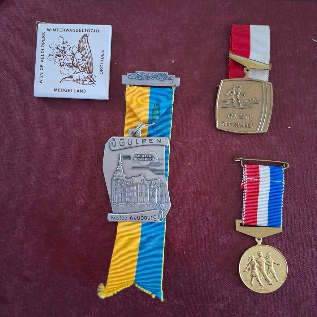 Wandelmedaille voerendaal/ gulpen/epen/mergelland (tegel), Ophalen of Verzenden, Overige materialen