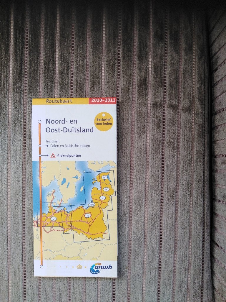 ANWB kaart Noord en oost Duitsland, Verzamelen, Ophalen of Verzenden, Gebruikt
