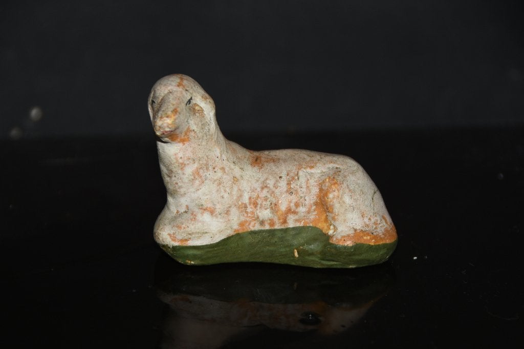 Oud schaap beeldje kerst stal, Verzenden, Gebruikt, Dier