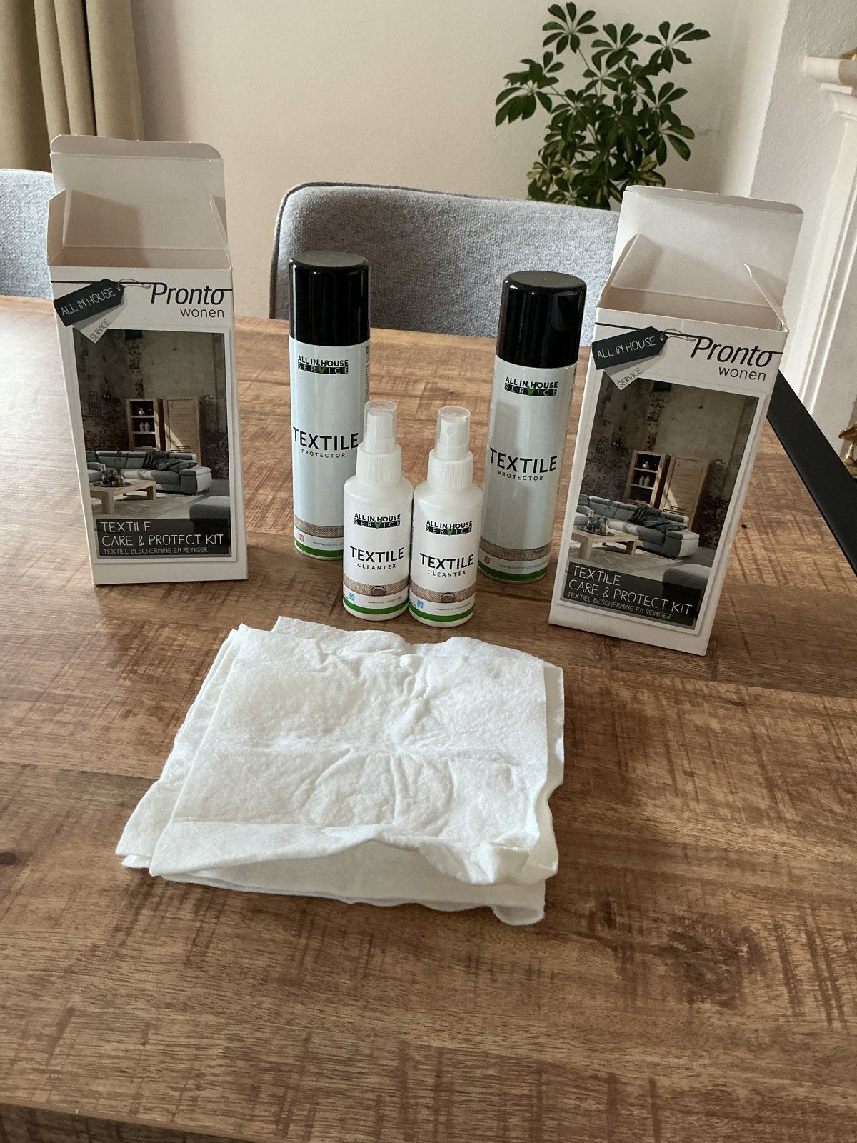 2 nieuwPronto Wonen Textiel Care & Protect Kit - 250ml/100ml, Ophalen of Verzenden, Nieuw, Textiel