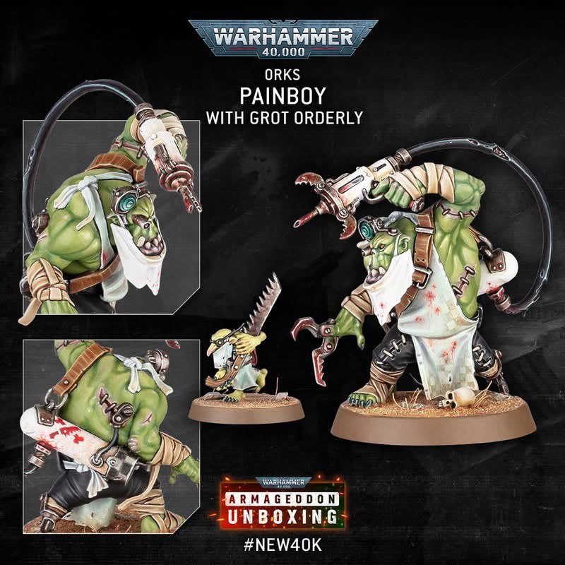 Warhammer 40k ork painboy, Hobby en Vrije tijd, Ophalen of Verzenden, Zo goed als nieuw, Warhammer