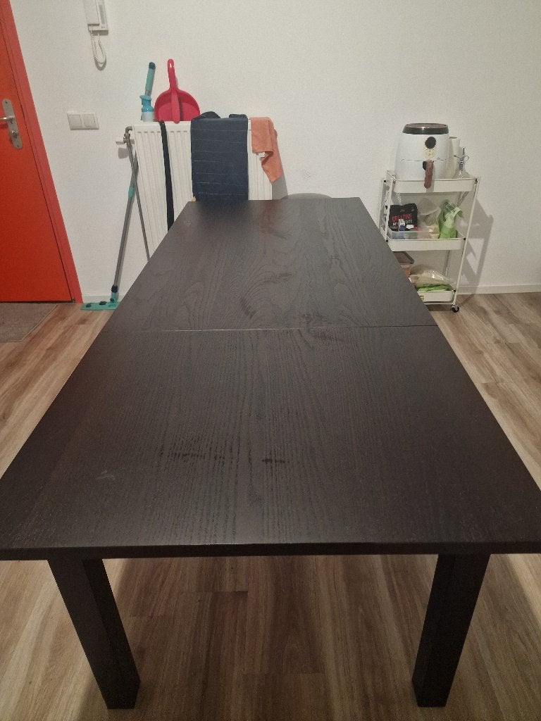 Foto 3 van Uitschuifbare eettafel IKEA Laneberg | Donkerbruin