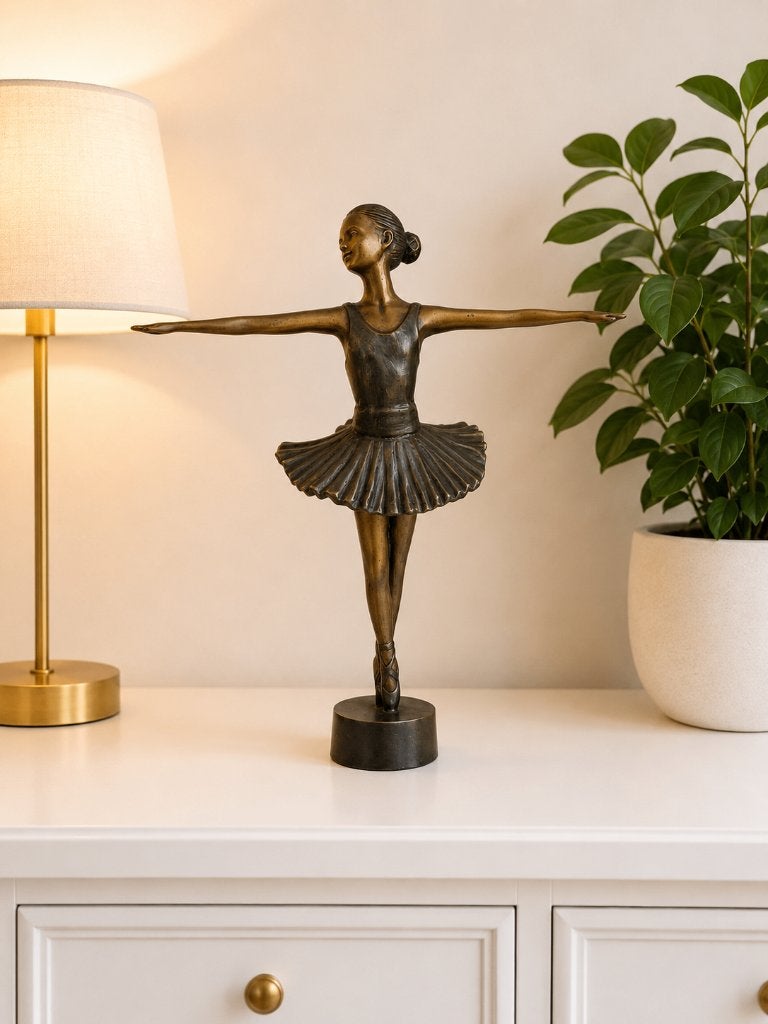 BALLERINA / BRONZEN BEELD, Ophalen of Verzenden, Brons, Beeld
