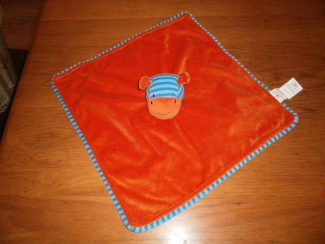 Nino & Ideas knuffeldoekje zebra/tijger/giraf oranje blauw, Oranje, Overige merken, Overige karakters, Overige typen