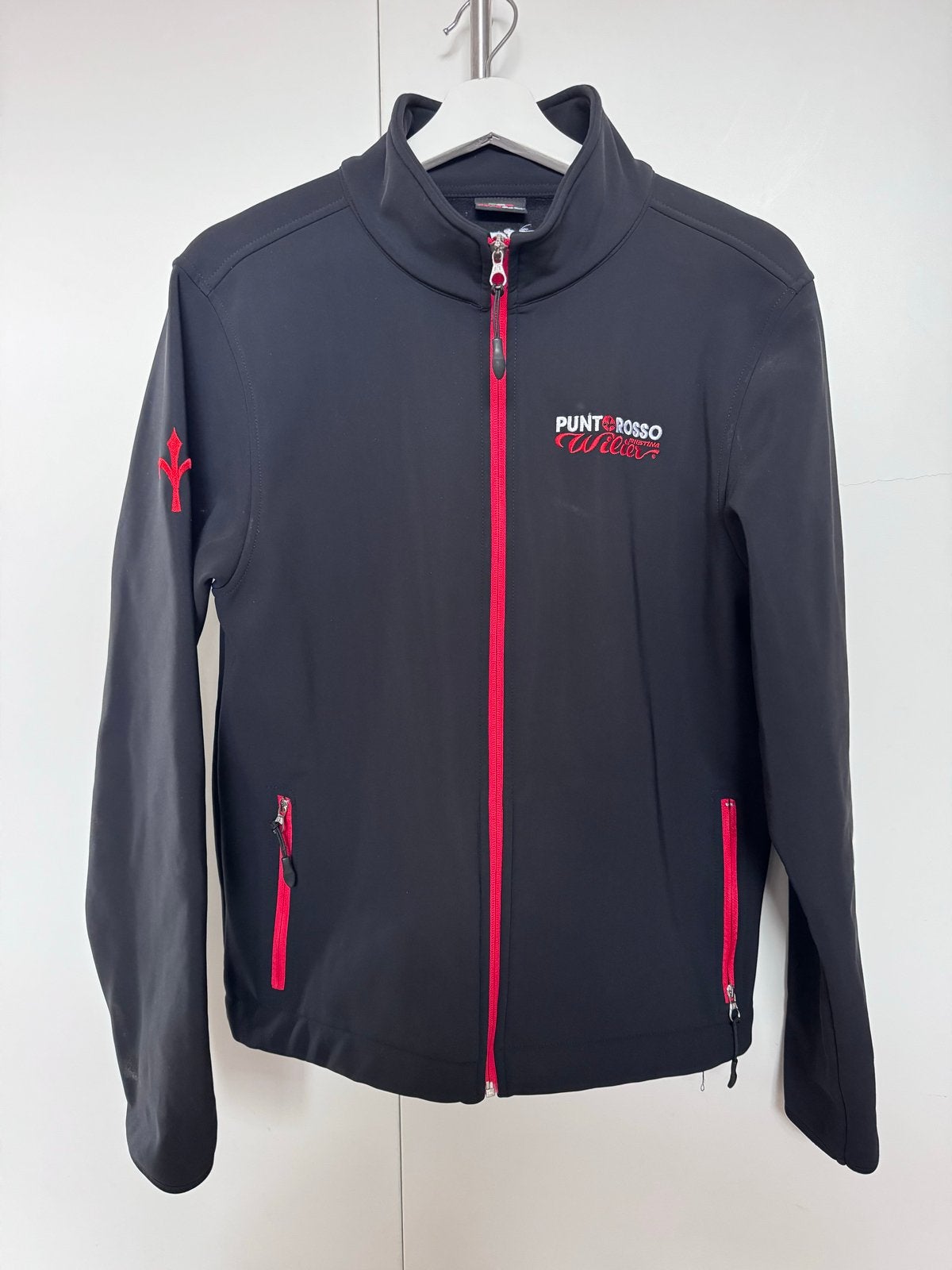 Wilier.it Punto Rosso Softshell Jas Maat L, Maat 52/54 (L), Zwart, Ophalen of Verzenden, Zo goed als nieuw