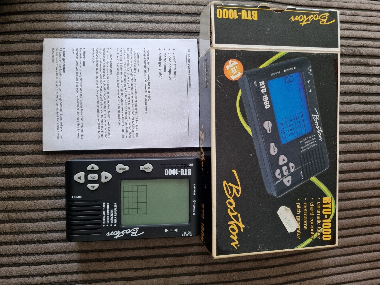 Boston BTU-1000 4-in-1 Chromatic Tuner,, Ophalen of Verzenden, Zo goed als nieuw
