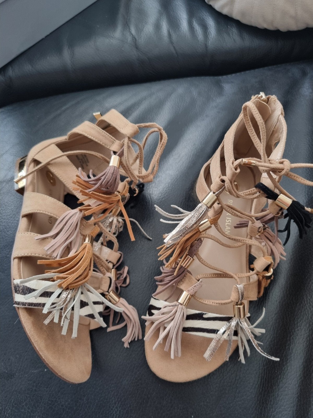Leren sandalen, River Island, Ophalen, Zo goed als nieuw