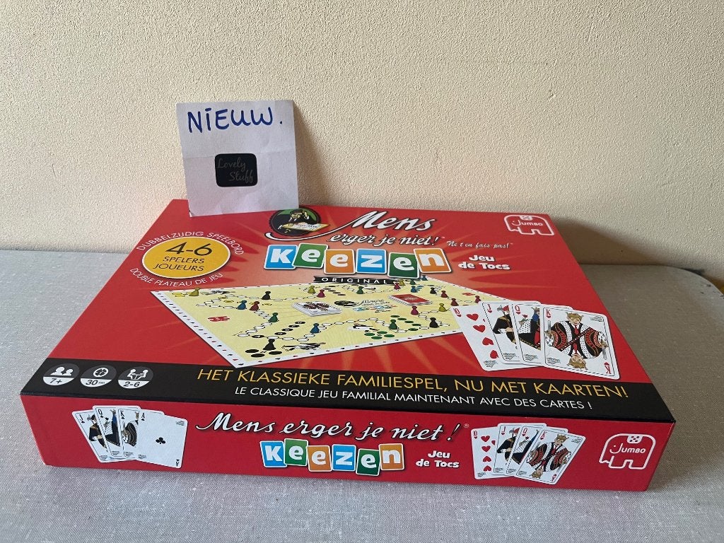 NIEUW mens erger je niet keezen -PESTEN kaartspel van JUMBO, Vijf spelers of meer, Ophalen of Verzenden, Nieuw, Jumbo