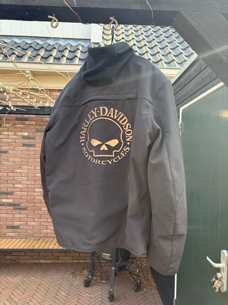 Harley-Davidson skull jas xxl, Motoren, Kleding | Motorkleding, Ophalen, Tweedehands, Heren, Jas | textiel