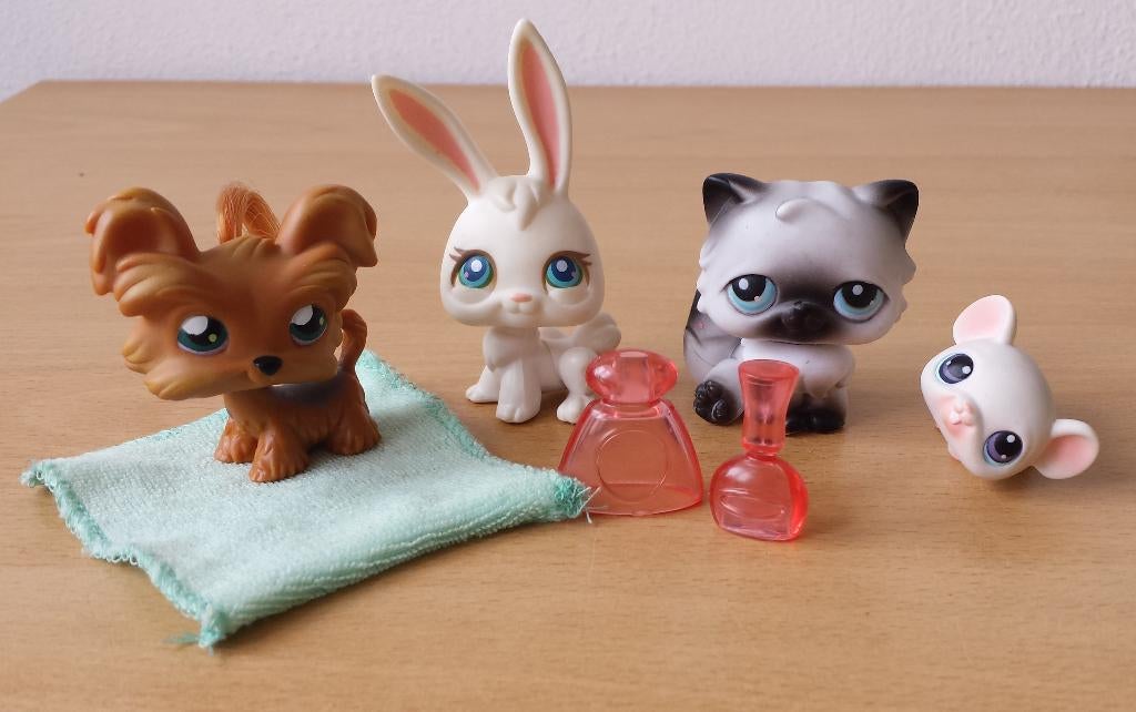 Littlest Pet Shop: Bathtime Playset LPS #3+6+30+60 - 2006, Gebruikt, Ophalen of Verzenden, Hasbro, Nvt