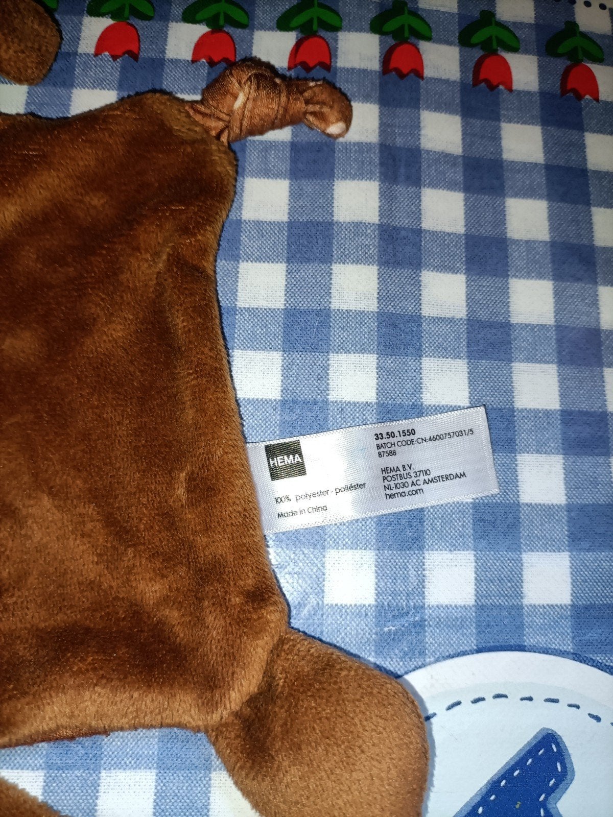 Hema aap knuffeldoekje, Ophalen of Verzenden, Zo goed als nieuw, Overige typen