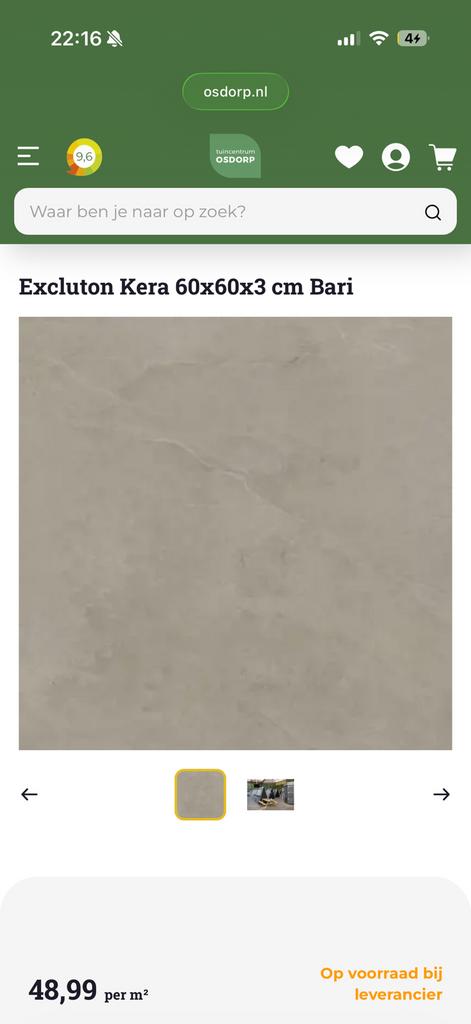 Keramische tuin tegel (Kera Bari) 60x60x3, Ophalen, 60 cm of meer, Nieuw, 5 tot 10 m²