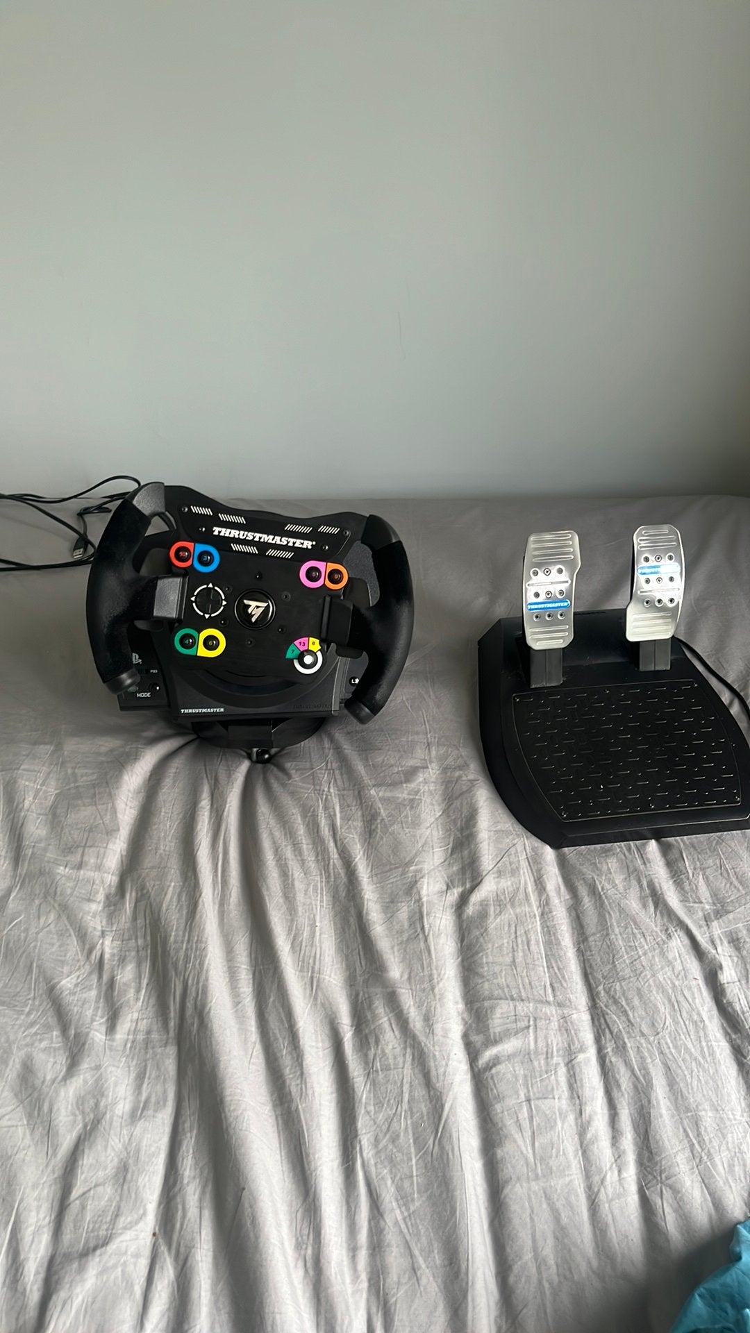 Thrustmaster t300 met open wheel add on en padalen voor ps 5, Ophalen, Gebruikt, Stuurtje of Sportattribuut