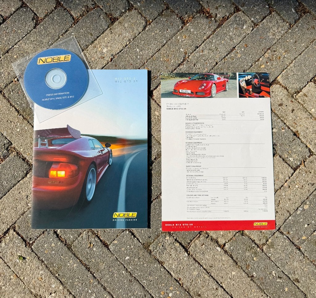 Noble M12 GTO-3 brochure folder, Ophalen of Verzenden, Nieuw, Overige merken