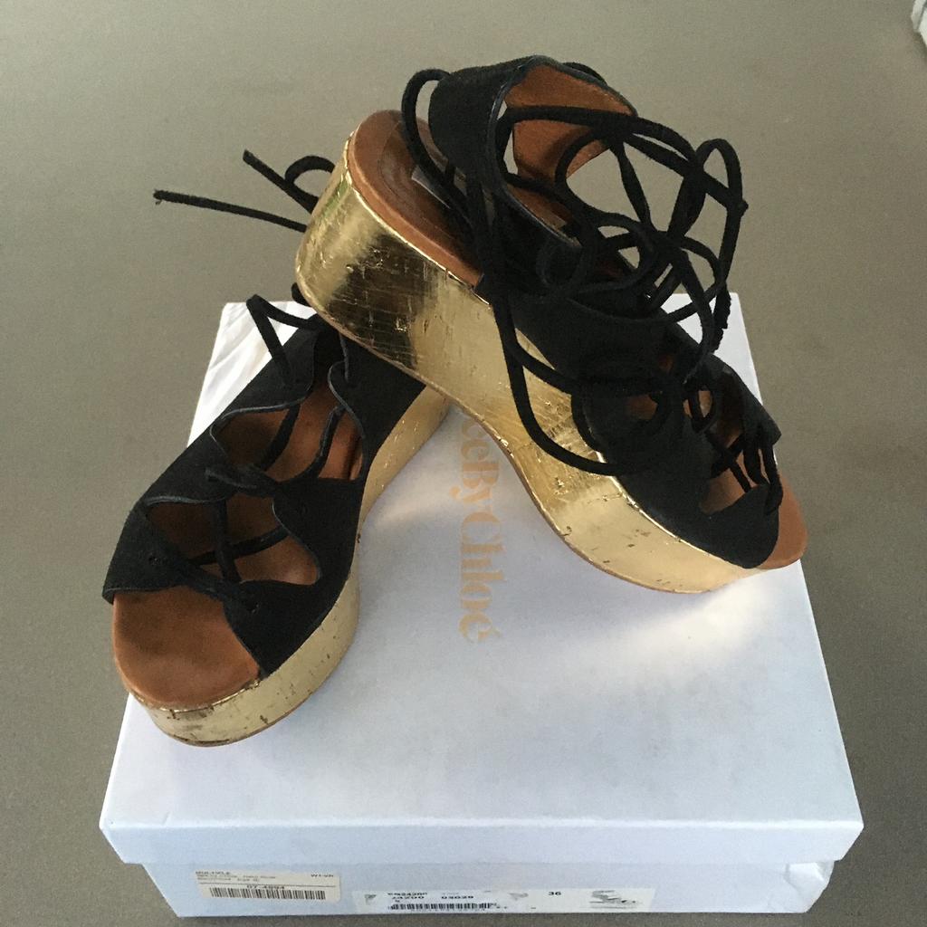 See by Chloé wedges !NIEUWSTAAT! maat 36, Ophalen, Zwart, Overige typen, Zo goed als nieuw