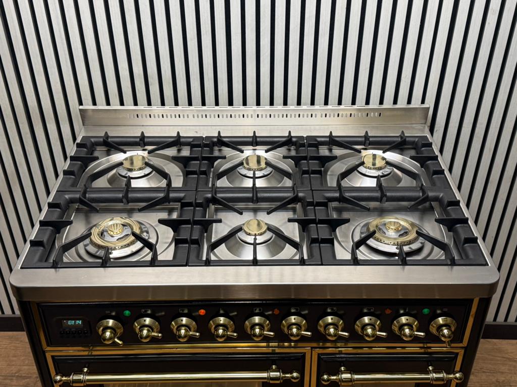 Luxe prachtige Boretti Majestic 6 pits dubbele oven 100x70cm, Fornello Esperta, Ophalen of Verzenden, Zo goed als nieuw, Energieklasse A of zuiniger