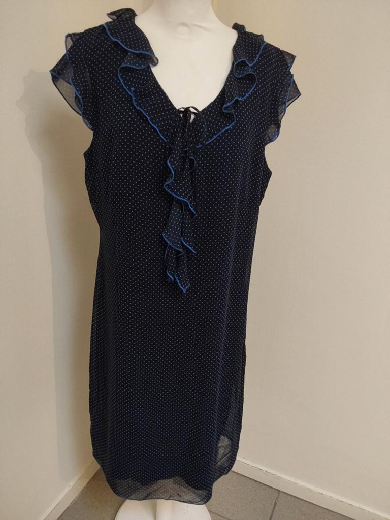 Prachtige donkerblauwe jurk van Didi maat L,okselm 54cm, Blauw, Didi, Ophalen of Verzenden, Zo goed als nieuw