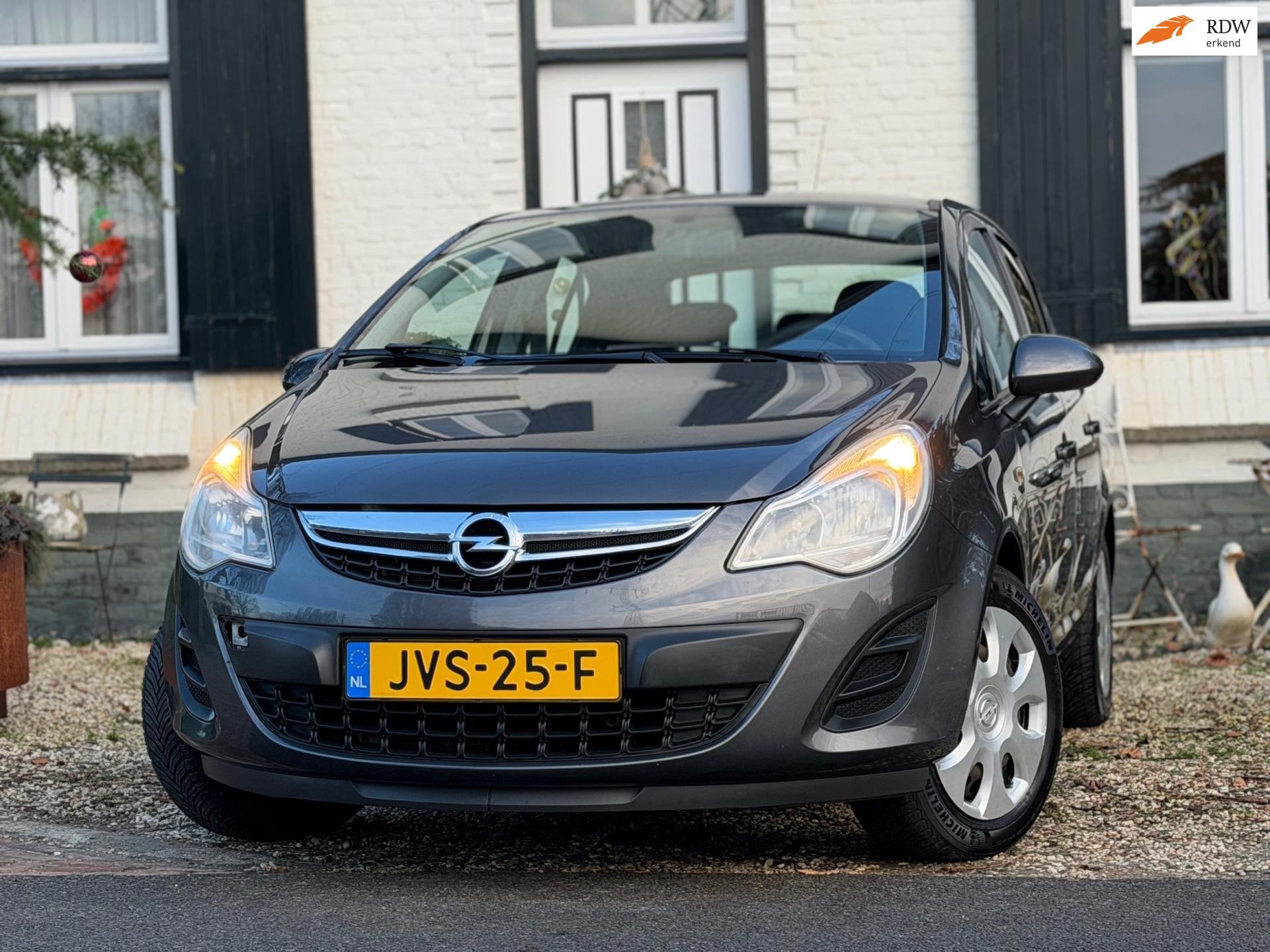 Opel Corsa 1.2 EcoFlex|LPG|Airco|Trekhaak|Dealer onderhouden, Auto's, Voorwielaandrijving, 86 pk, Gebruikt, Zwart