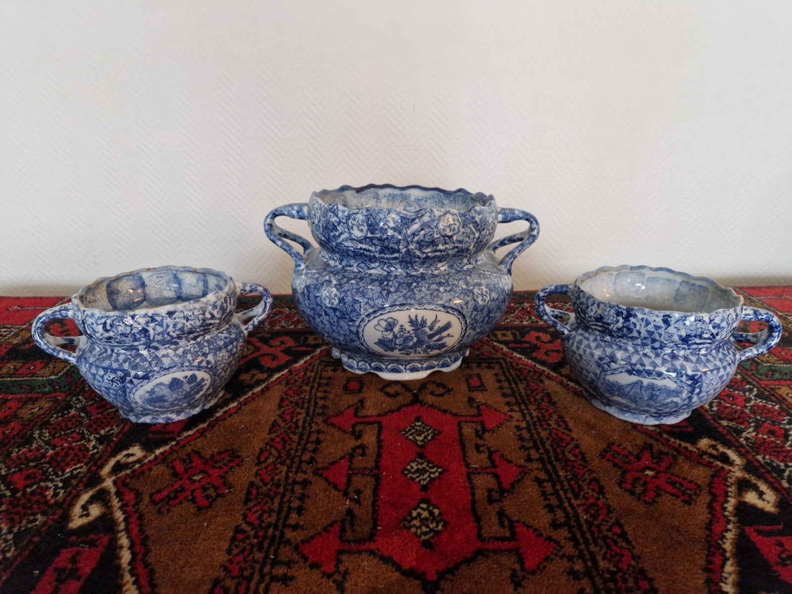 Vintage Chinoiserie cachepot set (3 stuks), Villeroy en Boch, Ophalen