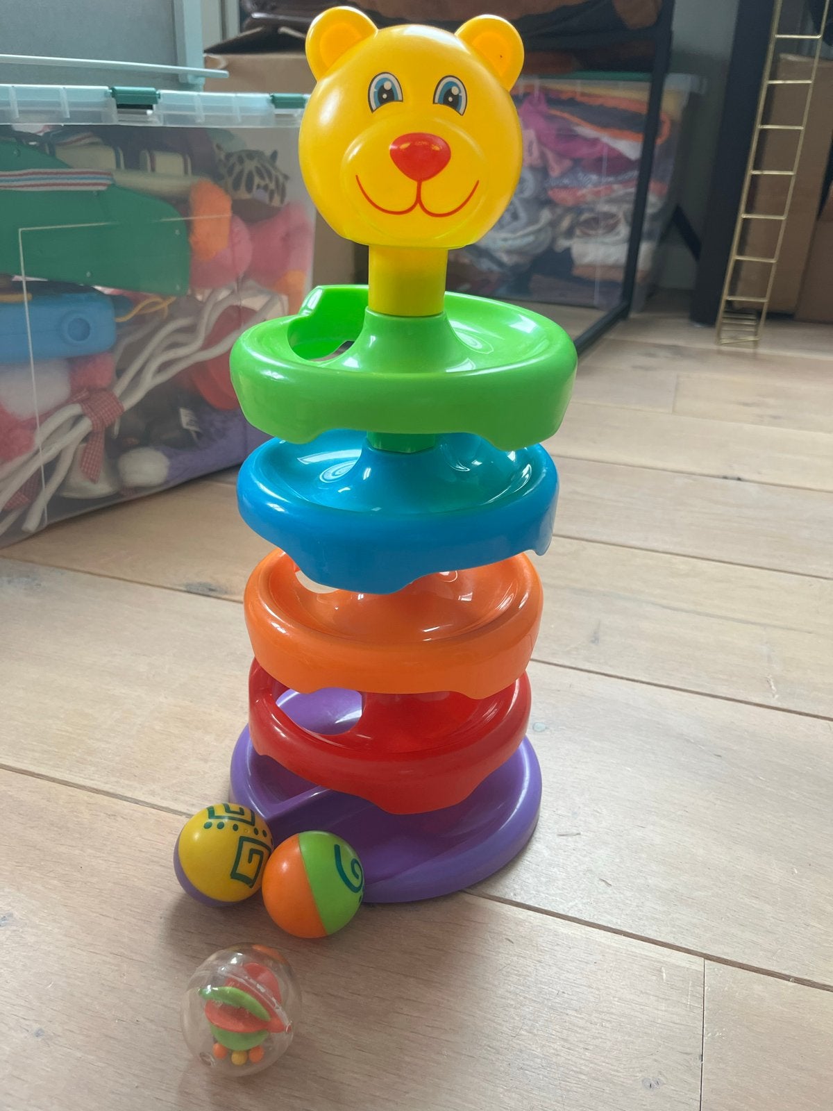 Vrolijke ballenbaan met beer en balletjes, Kinderen en Baby's, Ophalen of Verzenden, Zo goed als nieuw, Overige typen, Met geluid