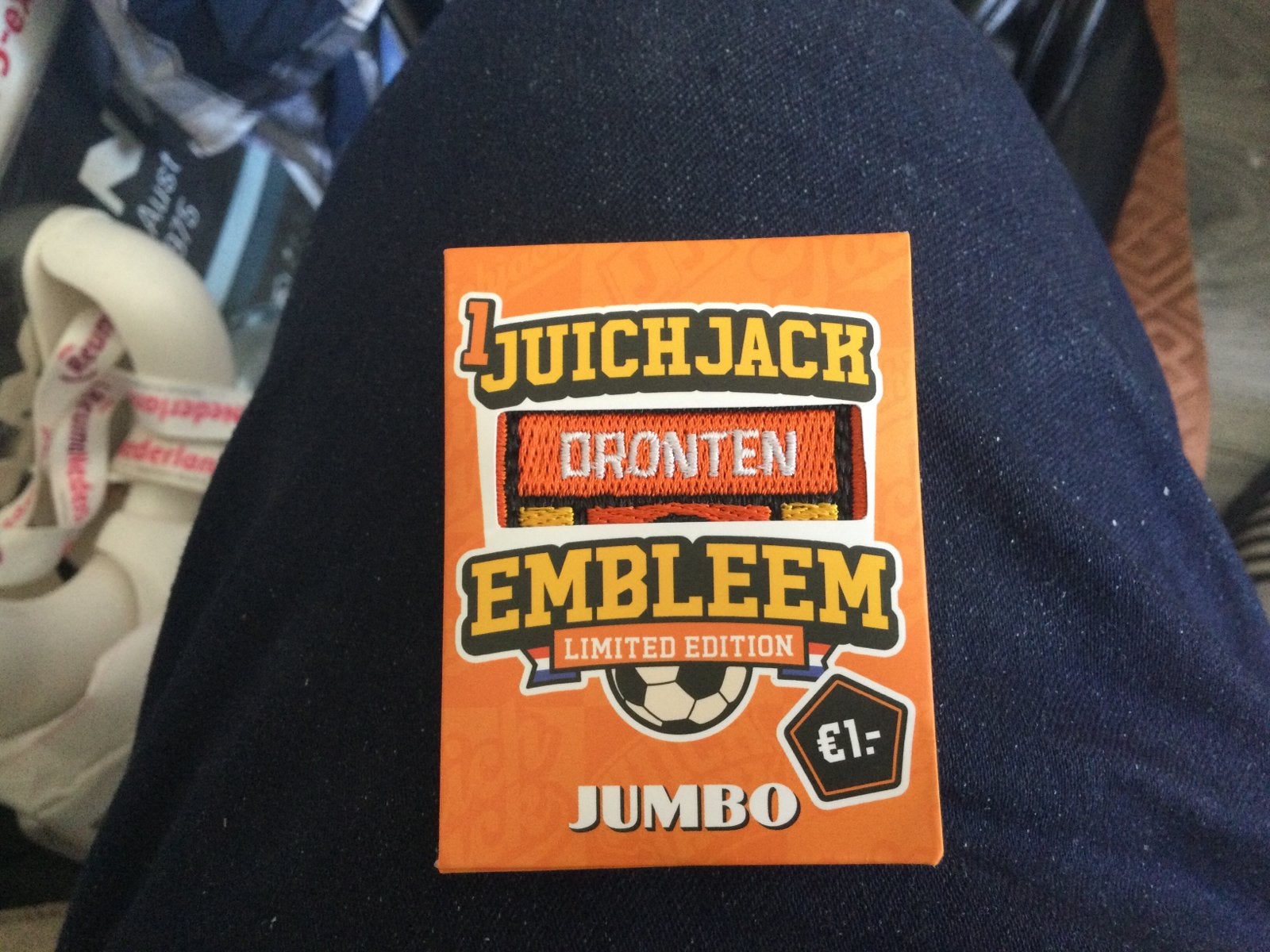 Juich Embleem Limited Edition Dronten 1 x, Ophalen of Verzenden, Winkel, Super of Benzinepomp, Zegels, Bonnen of Punten