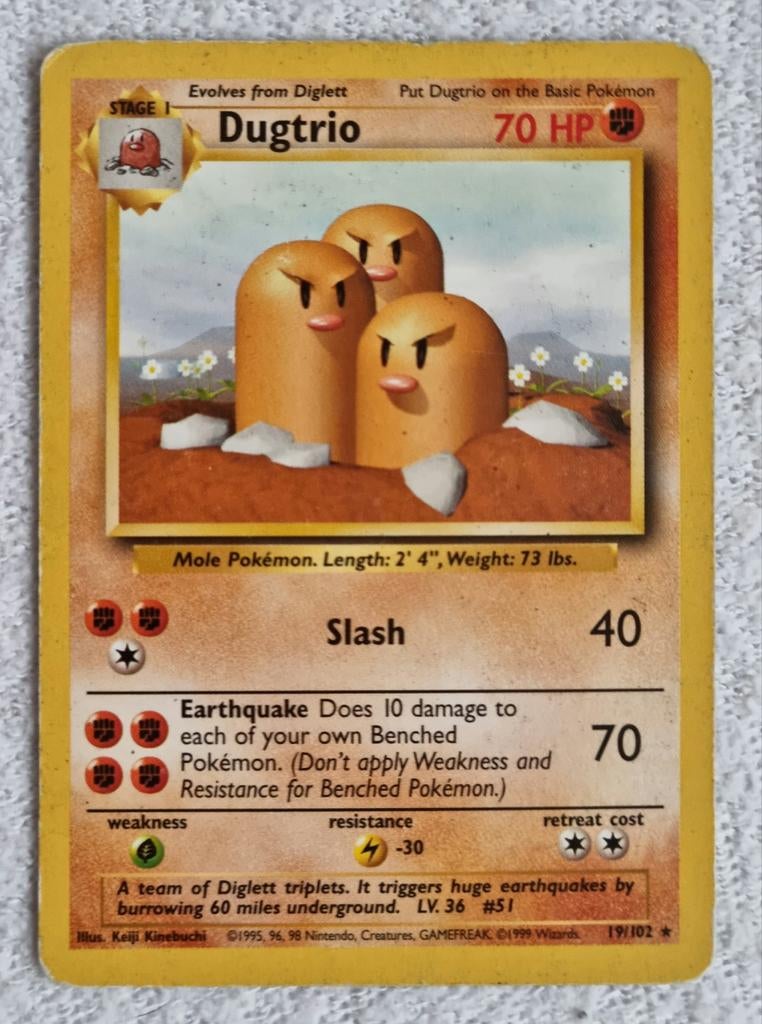 Dugtrio, Ophalen of Verzenden, Gebruikt, Losse kaart, Foil