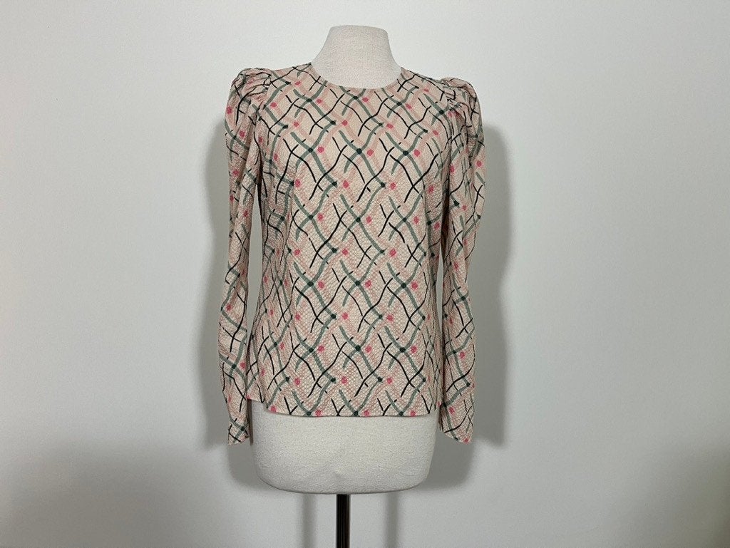 Notes du Nord Shelly Check Blouse | Pofmouwen | Nieuw Mt 36, Nieuw, Ophalen of Verzenden, Notes du Nord, Notes du Nord
