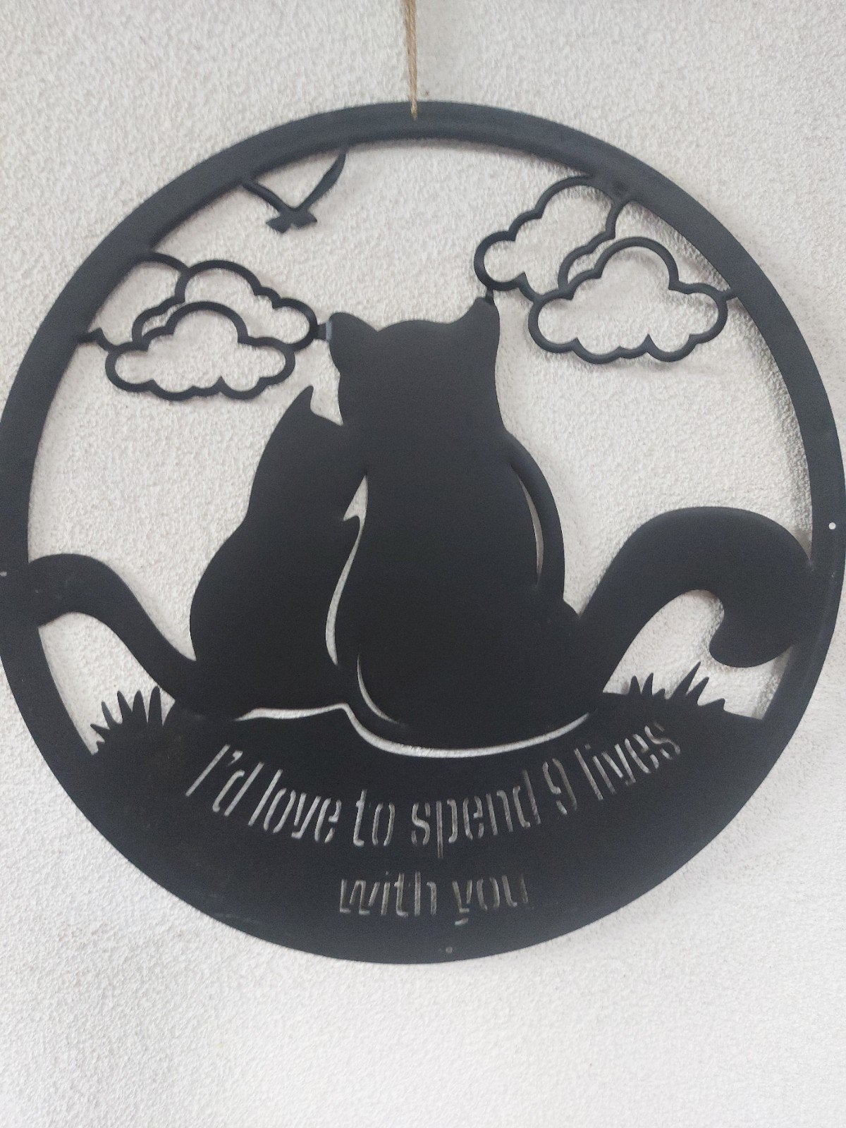 Decoratie wandornanent kado kat poes terras huis vaderdag, Ophalen of Verzenden, Nieuw
